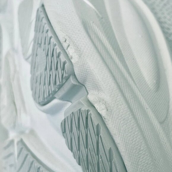 HOKA CLIFTON 10 RUNNING SHOES COSMIC GREY STARDUST WHITE WOMENS SIZE 9.5 D WIDE - Picture 12 of 16